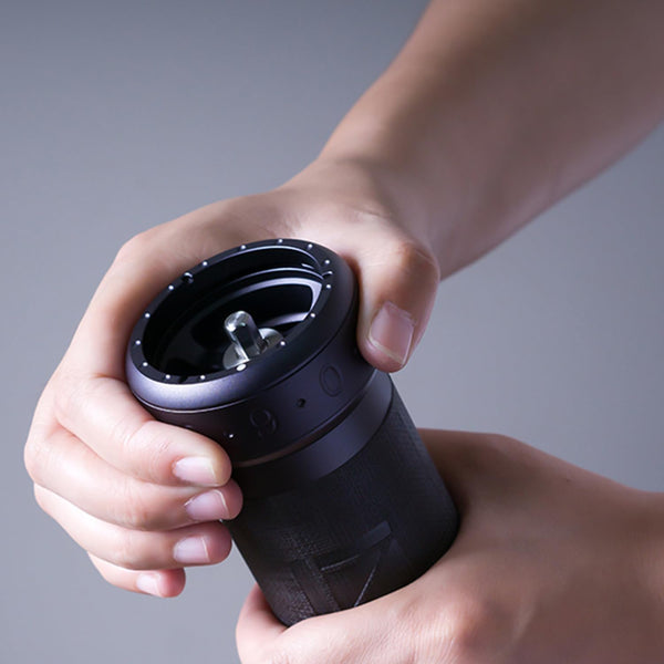 1Zpresso K-Ultra Manual Coffee Grinder Silver with Assembly Constituency Grind Stainless Steel Conical Burr, Foldable Handle, External Adjustable Setting Bundled