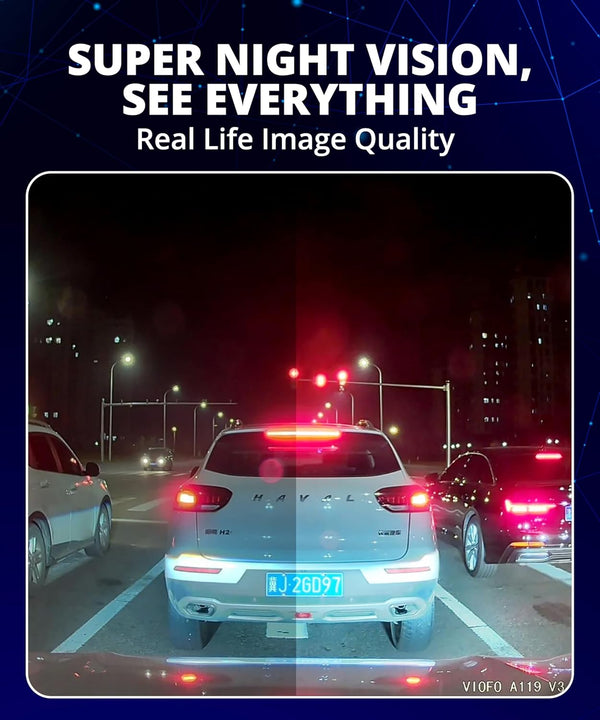 VIOFO A119 V3 2K front dash cam installed in car