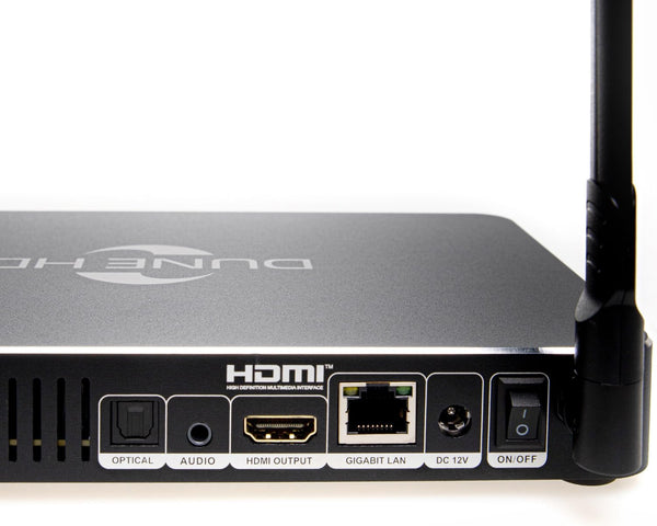 Dune HD Pro One Plus 8K media player with HDR support and Bluetooth remote