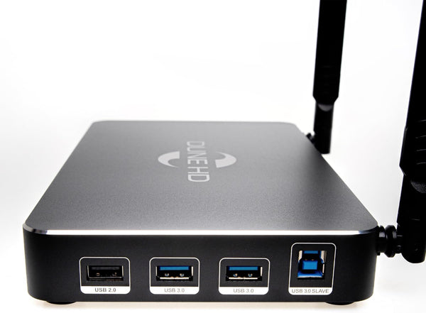 Dune HD Pro One Plus 8K media player with HDR support and Bluetooth remote