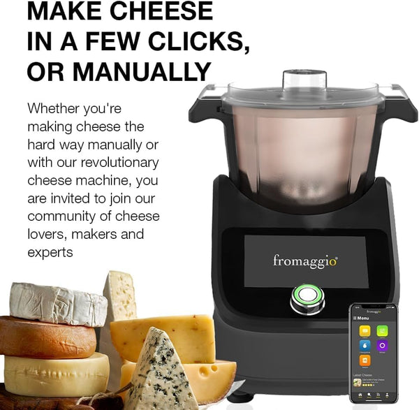 Fromaggio Smart Home Cheese Maker with stainless steel finish and Wi-Fi app control