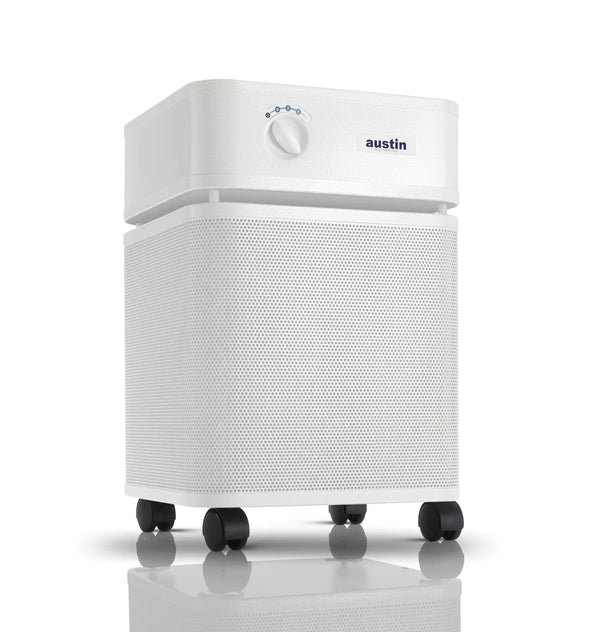 Austin Air HealthMate Plus air purifier sandstone front view