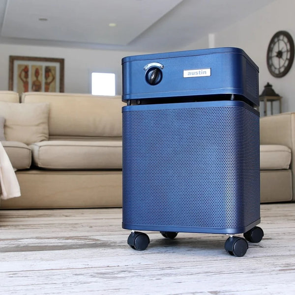 Austin Air HealthMate Plus air purifier sandstone front view