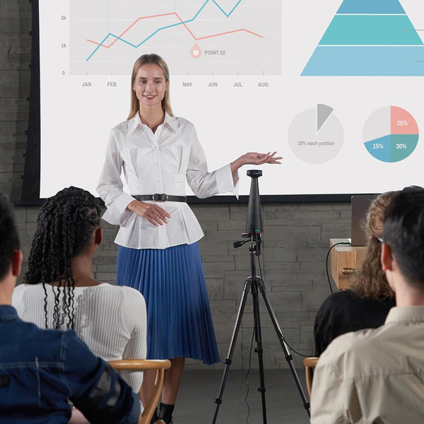 IPEVO Totem 360, Panoramic 360-Degree Conference Camera, USB-C Plug'n'Play, Multiple AI Mode, w/Speaker, Microphone & Noise Reduction, Human-Eye Experience by Four Lens Stitched Display, Zoom & Teams