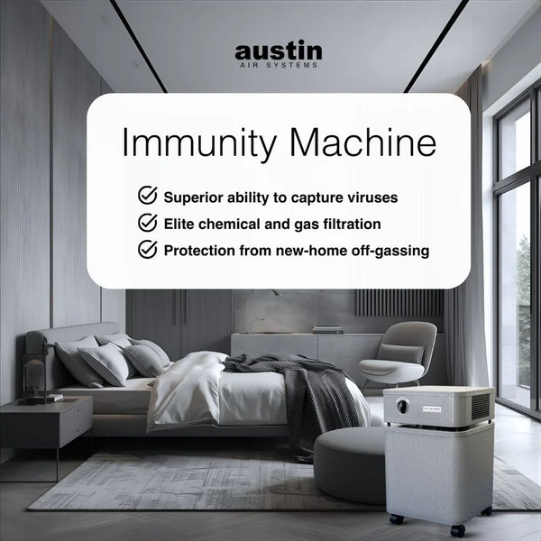 Austin Air Immunity Machine in living room setting
