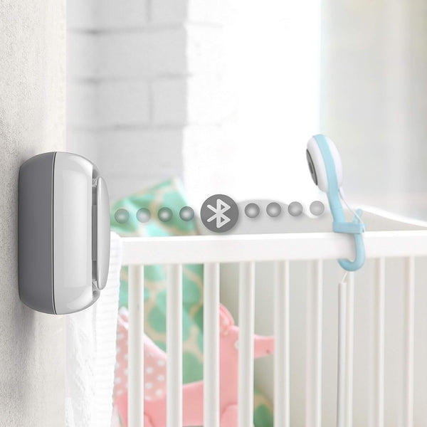 Lollipop Grey Nursery Sensor accessory for baby camera — tracks air quality, temperature, and humidity