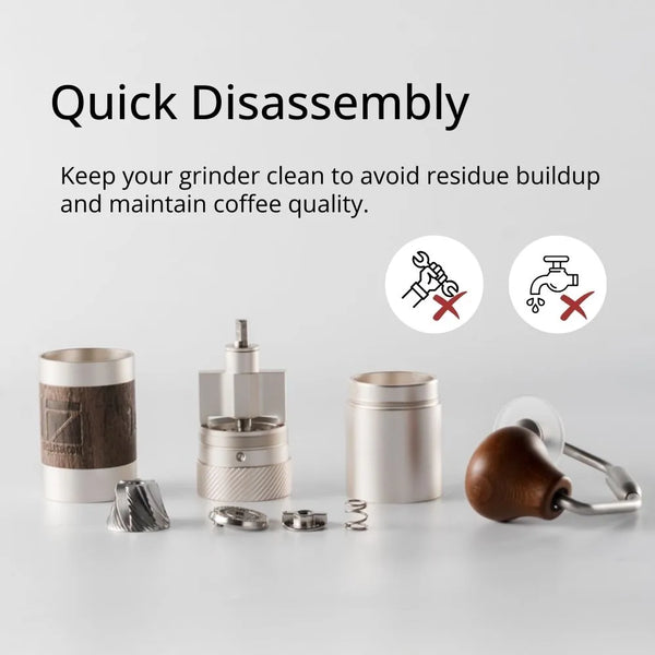 1Zpresso Q2 hand grinder on kitchen counter