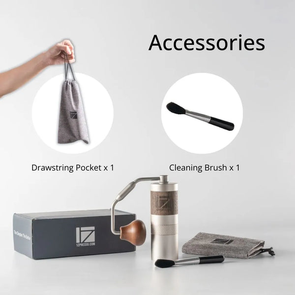 1Zpresso Q2 hand grinder on kitchen counter