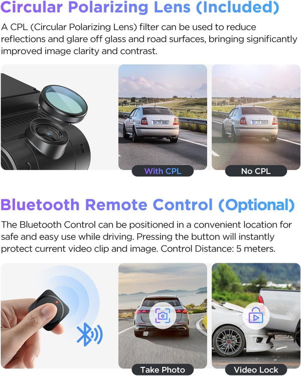 VIOFO A229 Pro 2CH 4K plus 2K dash cam front and rear