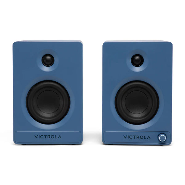 Victrola Tempo Bluetooth bookshelf speakers stereo pair black finish