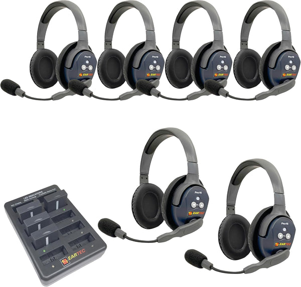 UltraLITE PRO16 ETP6D 6-Person Wireless Intercom Headset Kit