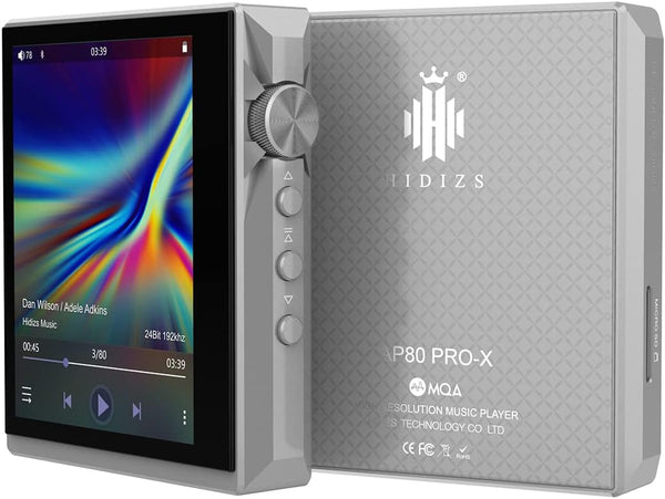 HIDIZS AP80 Pro-X supports Hi-Res audio formats including DSD256, MQA, FLAC, WAV, and MP3