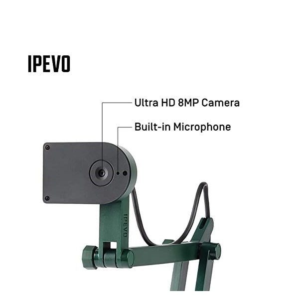 IPEVO V4K Ultra High Def 8MP USB Document Camera — Mac OS, Windows, Chromebook Compatible for Live Demo, Web Conferencing, Learning