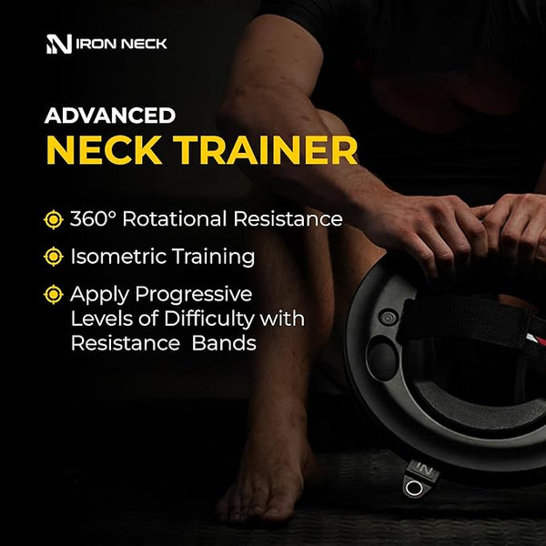 Iron Neck Strength & Therapy Device with AirFit system for neck training, rehab, and posture correction.