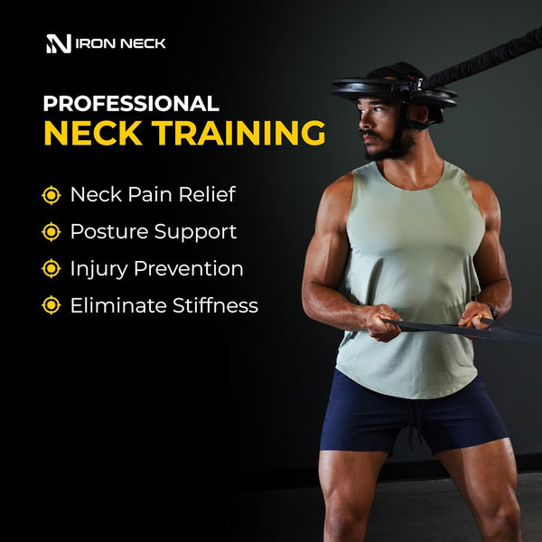 Iron Neck Strength & Therapy Device with AirFit system for neck training, rehab, and posture correction.