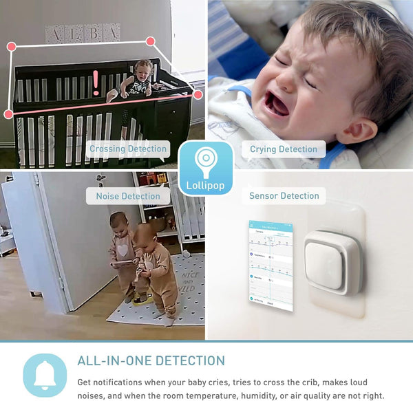 Lollipop Baby Camera with flexible stem and smart monitoring features