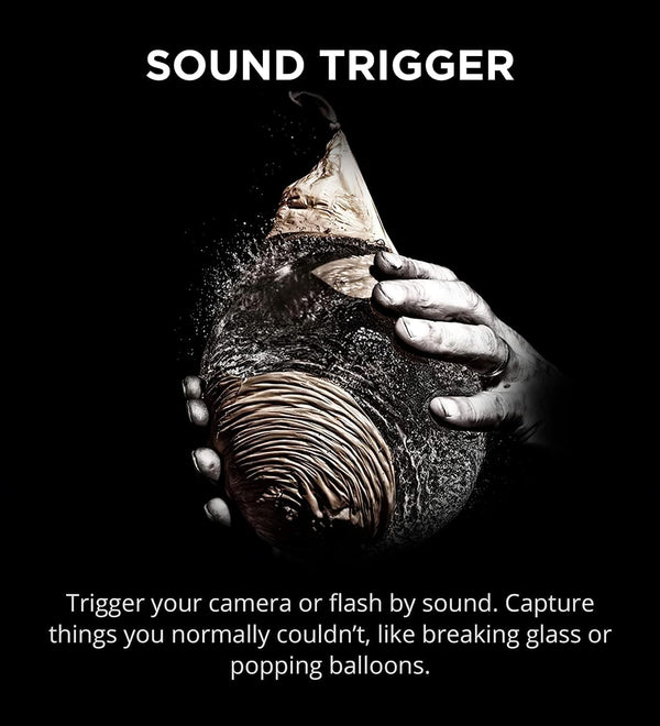 MIOPS Smart Plus sound trigger capturing high speed photography like breaking objects or popping balloon
