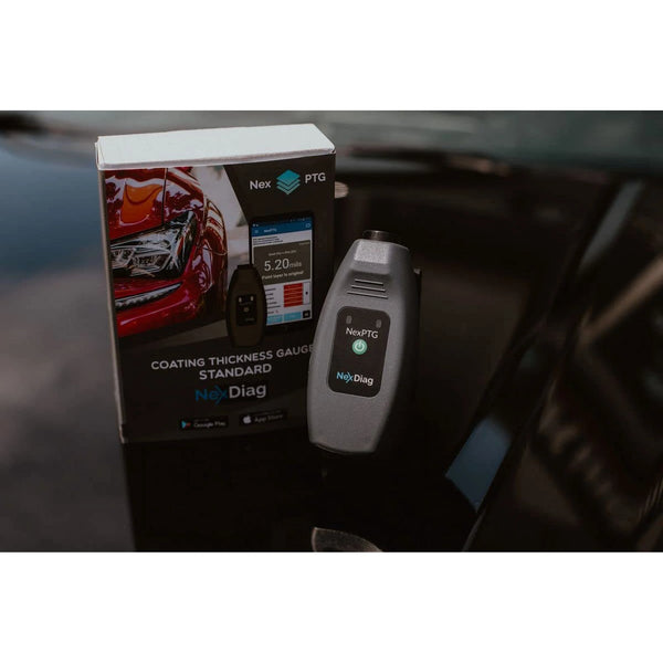 NexPTG coating thickness gauge with retail box by NexDiag for car paint inspection