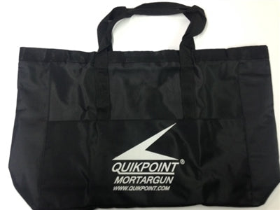 Quikpoint mortar gun carry bag for storing drill attachment and accessories
