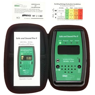 Safe and Sound PRO II RF Meter with OLED display measuring RF radiation