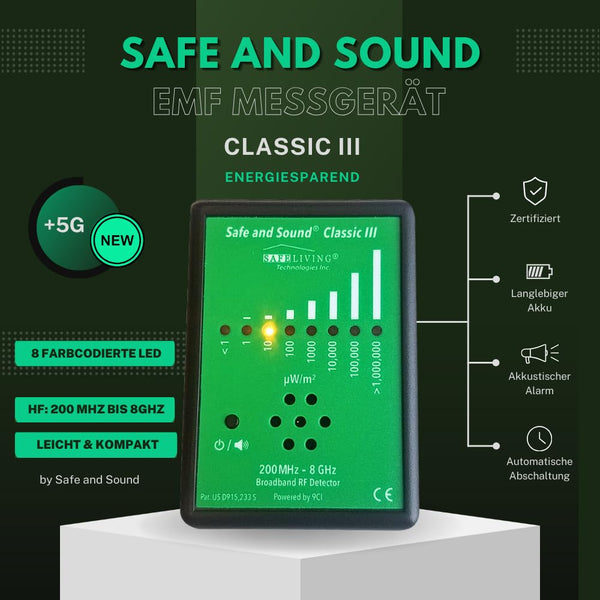 Safe and Sound Classic III RF Detector – handheld portable device
