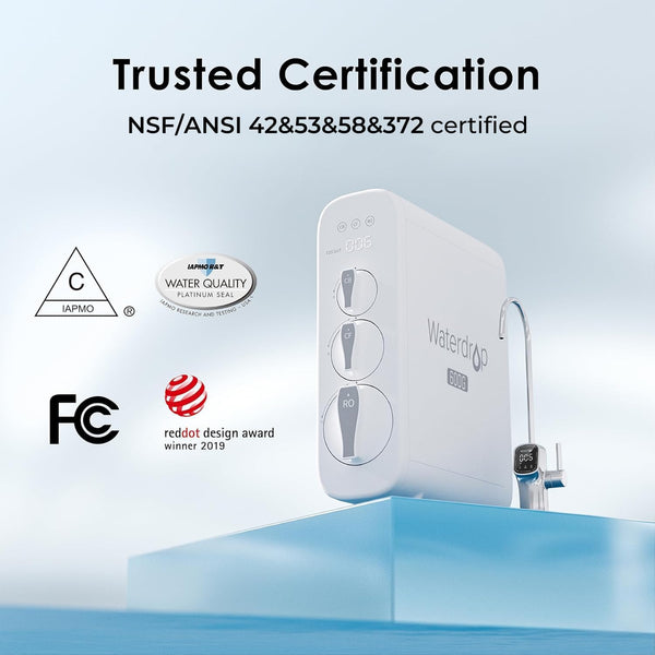 Waterdrop 600 GPD tankless reverse osmosis system for clean drinking water
