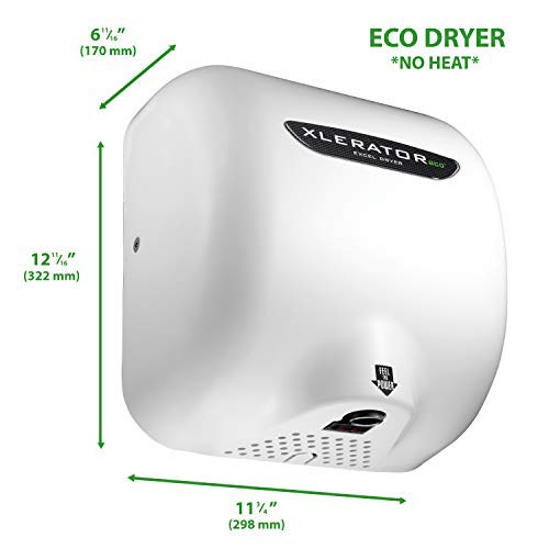 High-Speed, Energy-Efficient XLERATOReco XL-BW-ECO 1.1N Automatic Hand Dryer - White, (Pack of 2)