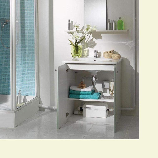 Saniflo 010 SANISHOWER, Upflush Toilet Water Basement, Bathroom & Water Pump Shower, Light Duty Gray sink system,