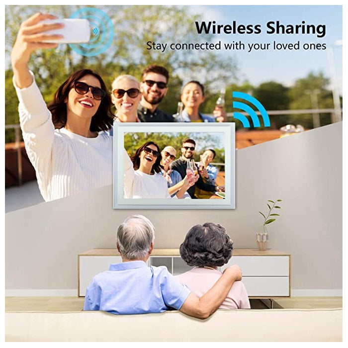 AEEZO WiFi Digital Picture Frame 10 Inch IPS Touch Screen FHD 2K Photo