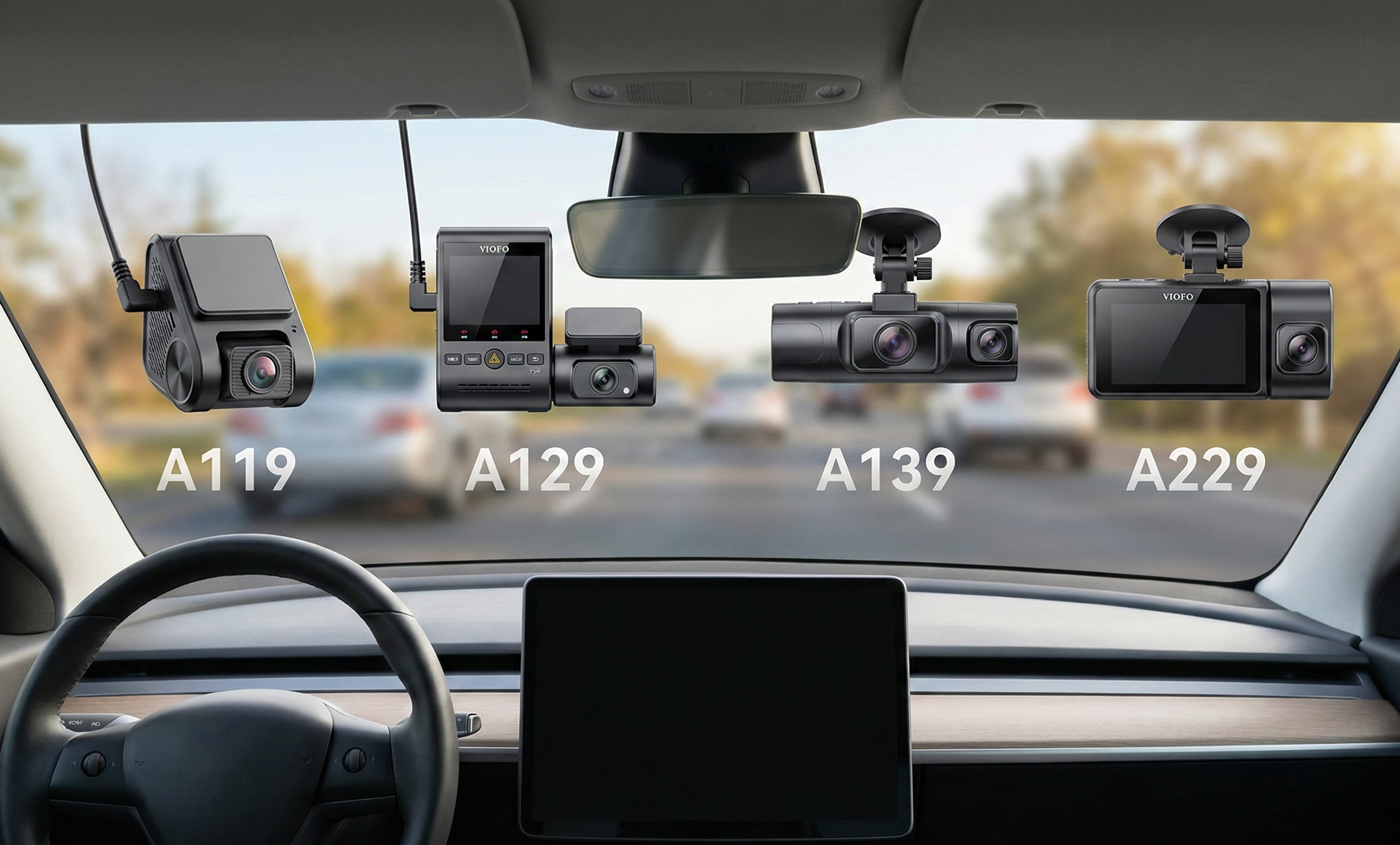VIOFO A119 vs A129 vs A139 vs A229: A Simple Comparison for Everyday Drivers