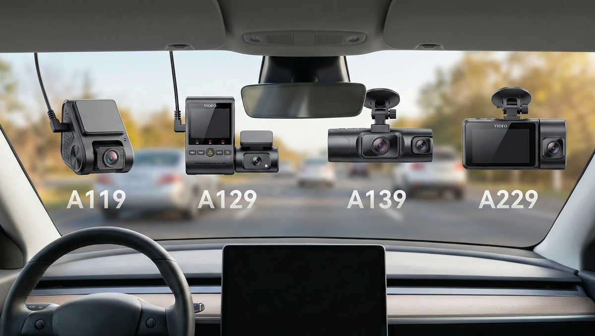 VIOFO A119 vs A129 vs A139 vs A229: A Simple Comparison for Everyday Drivers