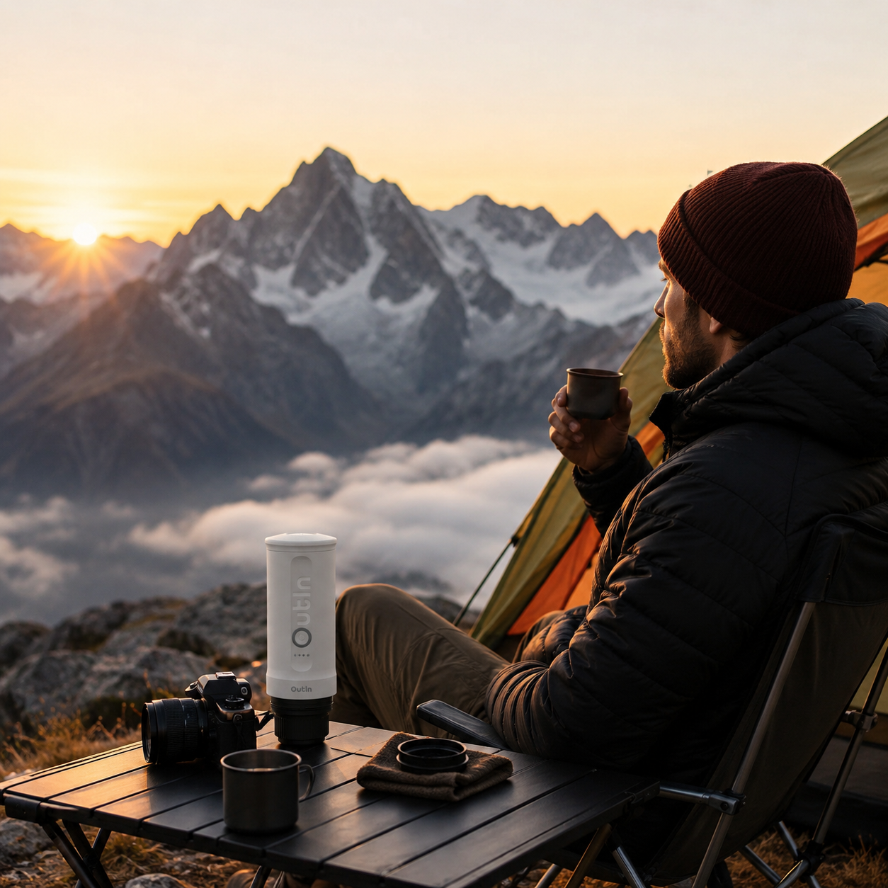 Morning Coffee in the Mountains: Using the OutIn Nano on a Camping Trip