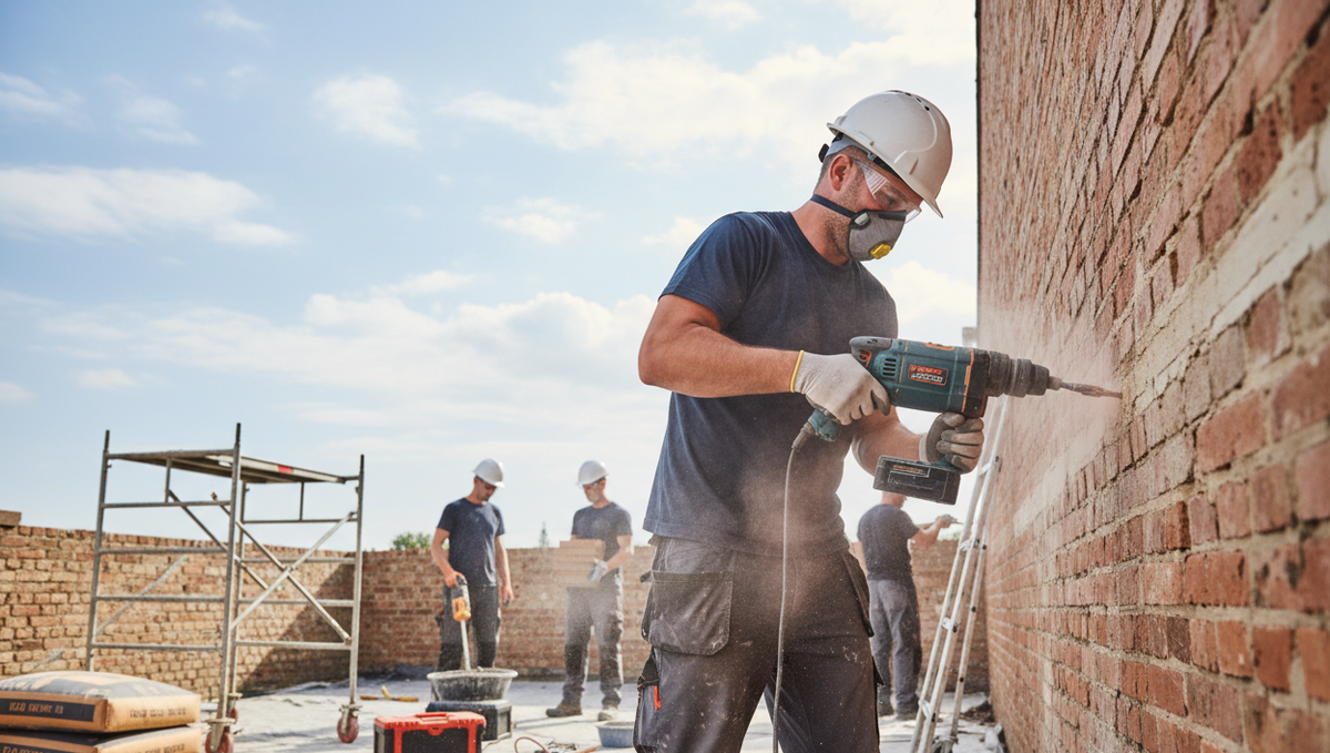 Boost Productivity in Your Masonry Crew: The Impact of QuikPoint Drill-Mate on Jobsite Efficiency