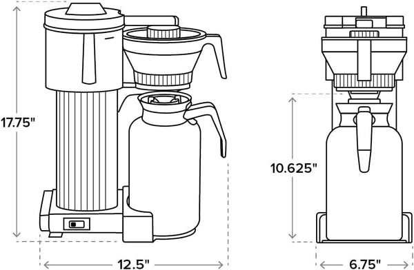 Technivorm Moccamaster 39340 CDT Grand – 60 oz Thermal Coffee Brewer