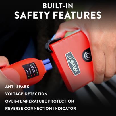 Weego N44s Portable 12V Lithium Jump Starter, 2100 Peak Amp, 440A Cranking, USB-C Fast Charging