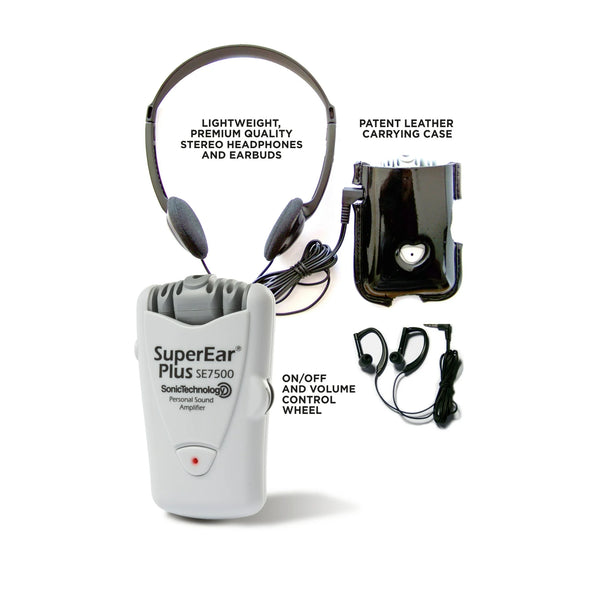 SuperEar Plus SE7500 Personal Sound Amplifier (50 dB Portable Listening Device)