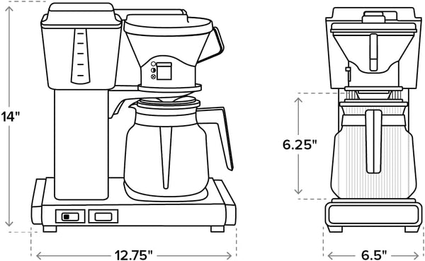 Moccamaster 59691, 10-cup coffee brewer polished silver