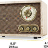 Victrola Willow retro wood Bluetooth radio front view