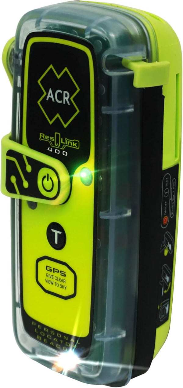 ACR ResQLink 400 Personal Locator Beacon with GPS and antenna deployed