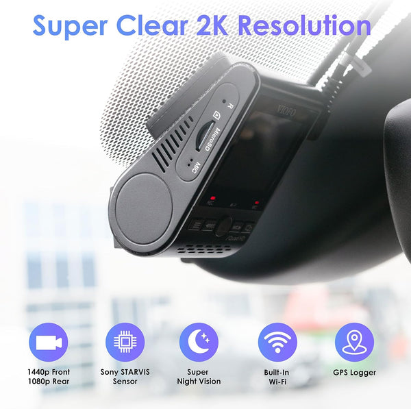 VIOFO A129 Plus Duo dual channel dash cam with GPS and Wi-Fi