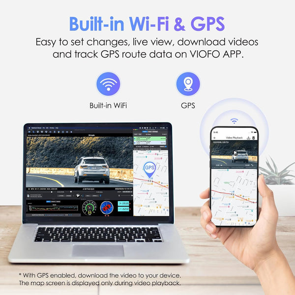 VIOFO A129 Plus Duo dual channel dash cam with GPS and Wi-Fi