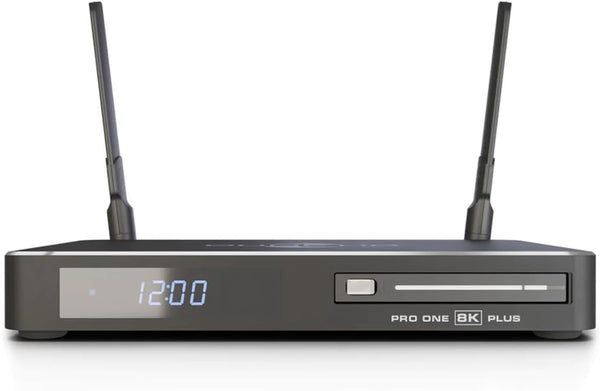 Dune HD Pro One Plus 8K media player with HDR support and Bluetooth remote