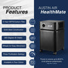 Austin Air HealthMate air purifier steel housing 360° intake