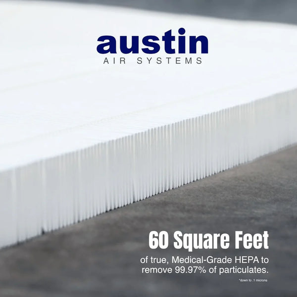 Austin Air HealthMate Plus air purifier sandstone front view