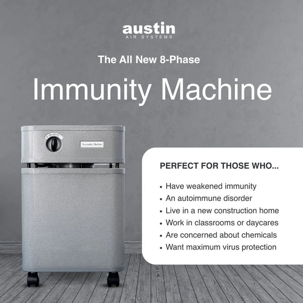 Austin Air Immunity Machine in living room setting