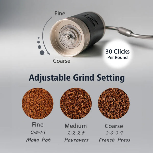 1Zpresso J Manual Coffee Grinder with foldable handle and silicone grip