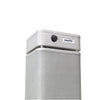Austin Air HealthMate Junior compact air purifier with 360-degree intake and steel housing.