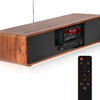 KEiiD CD Player for Home with Bluetooth Wooden Stereo System Desktop Speakers FM Radio USB SD AUX Remote Control