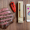 MEATER Plus Long Range Smart Wireless Meat Thermometer with cooked meat and  mobile application