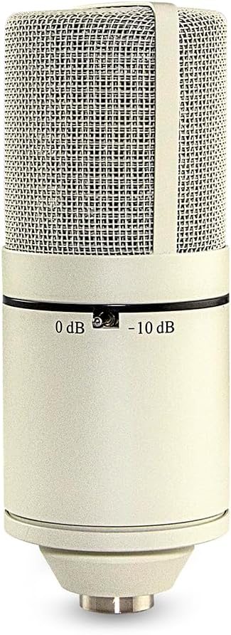 MXL 770 Vintage White Condenser Microphone with Shockmount and Case